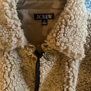 J.Crew Beige Sherpa Coat